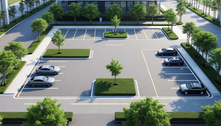 Stationnement parking privé non fermé : les implantations